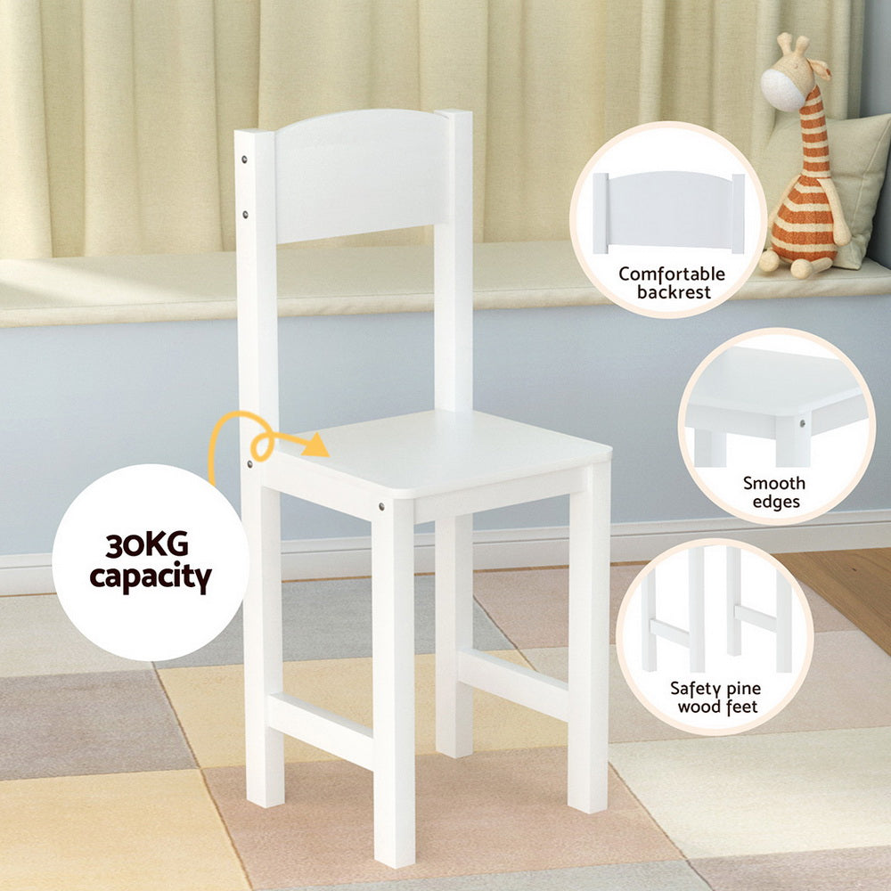 Kids Table and Chair Set with Study Storage
