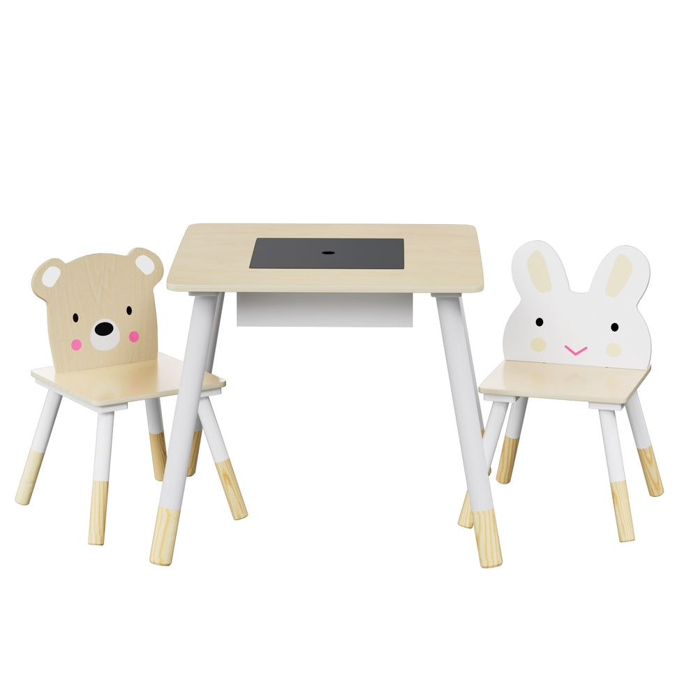 3 Piece Kids Table and Chairs Activity Set