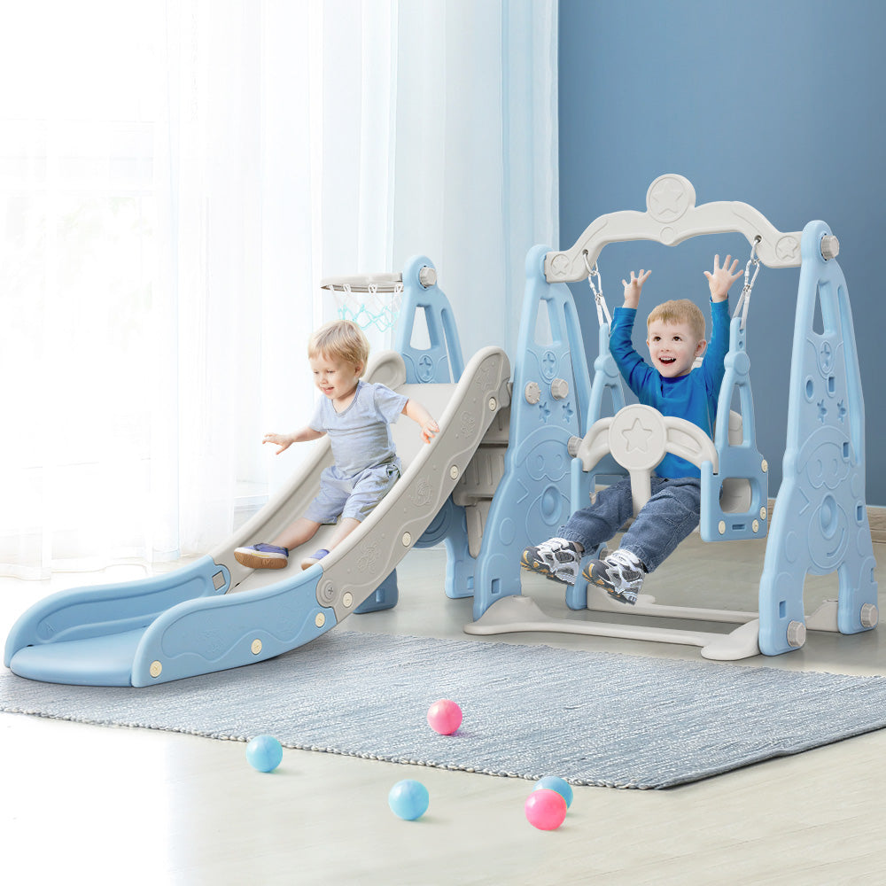 Keezi Kids Slide Swing Set - 170cm Blue