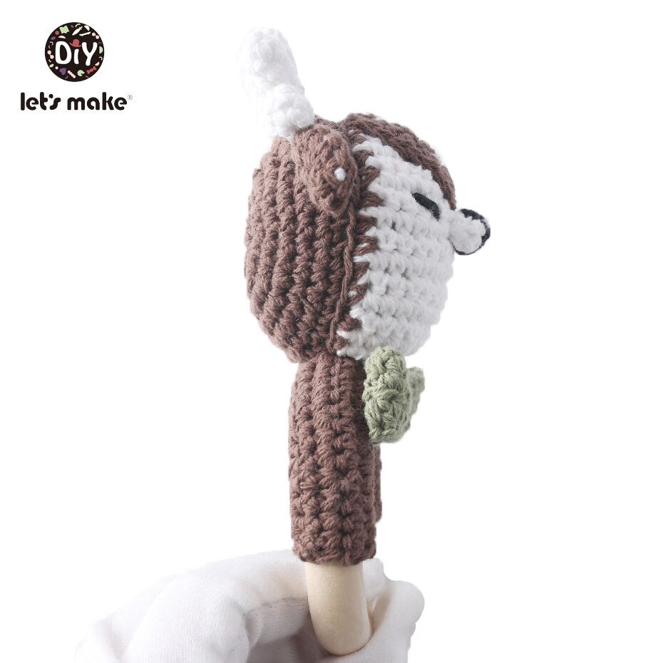 Handmade Amigurumi Baby Rattle Crochet Unicorn Bell - Montessori Educational Toy