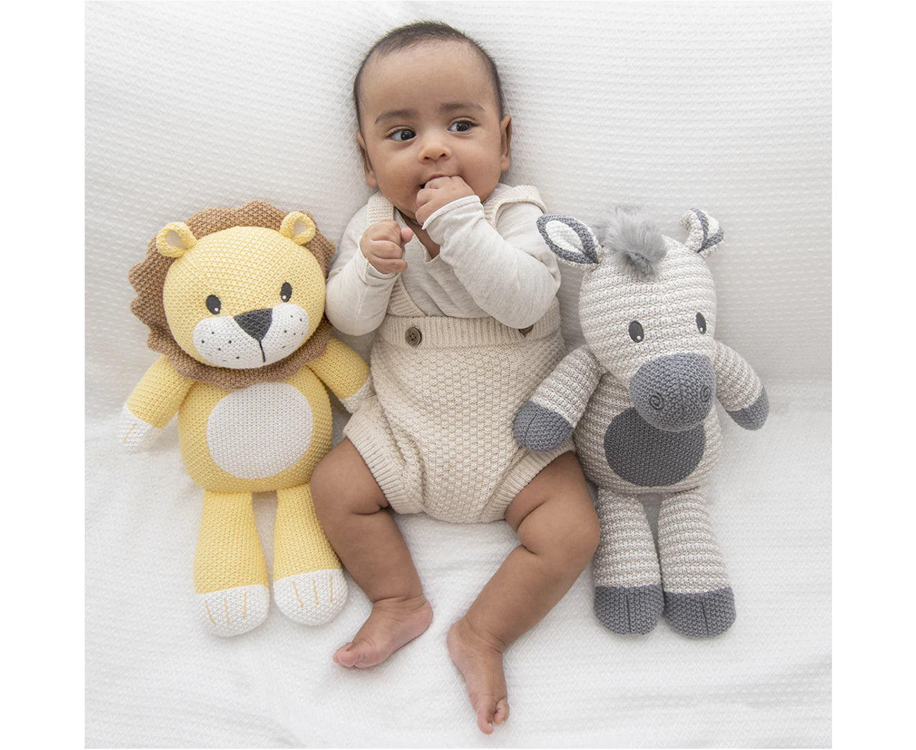 Baby/Newborn/Infant Cotton Knitted Character Toy Leo the Lion