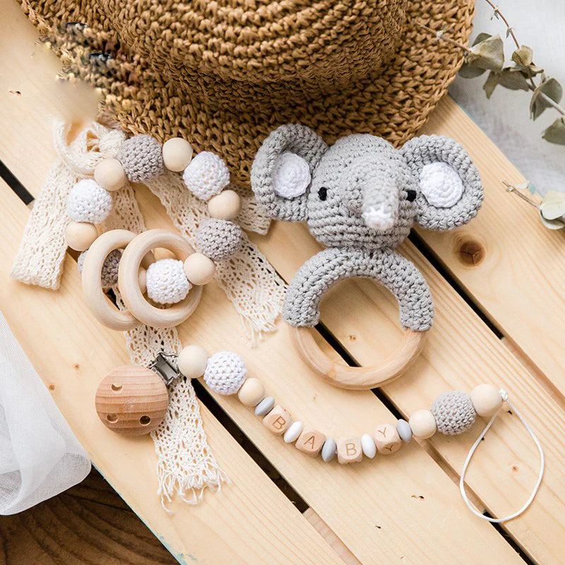 Handmade Amigurumi Baby Rattle Crochet Unicorn Bell - Montessori Educational Toy