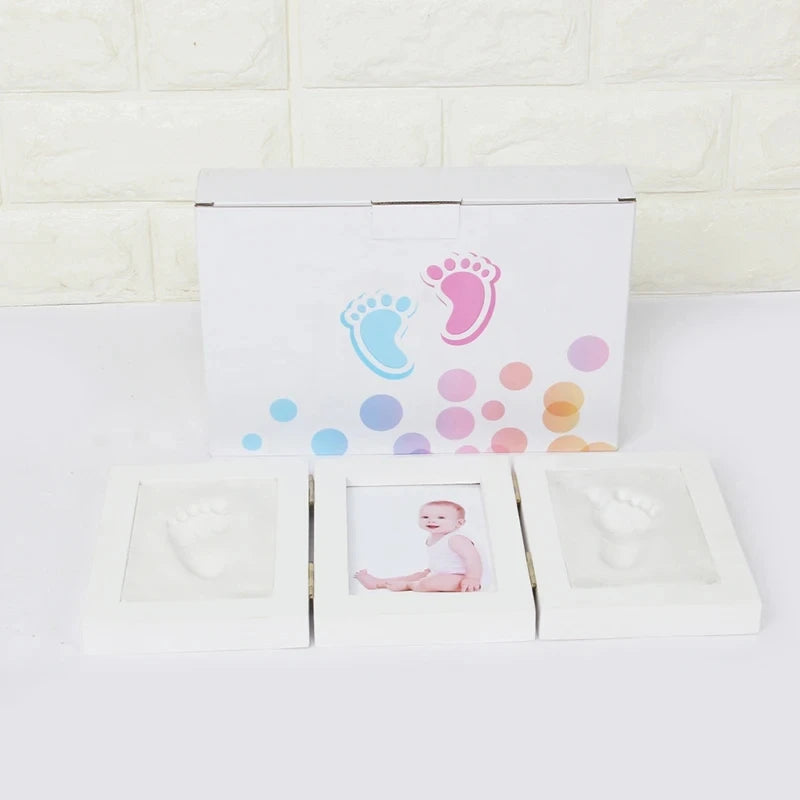 Newborn Baby Handprints and Footprints Photo Frame with Clay Kit Baby Boy Girls Souvenirs Toys Gifts Baby Products Home Decor