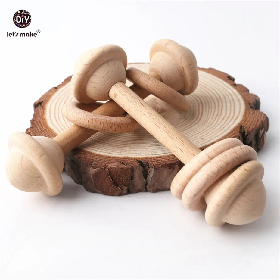 Baby Toys 1Pc Rattle Speelgoed Wood Rings Montessori Toys for Babies Gift Teething Wooden Rattles Baby Products