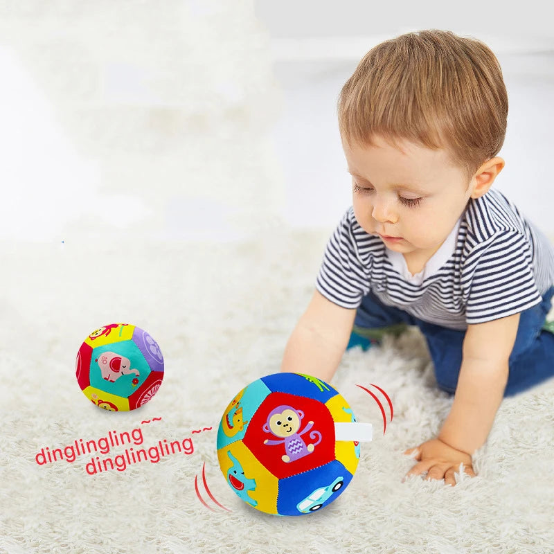 2019 Baby Toys for Children Animal Ball Soft Plush Mobile Toy with Sound Baby Rattle Infant Body Building Ball Toy for Baby Gift