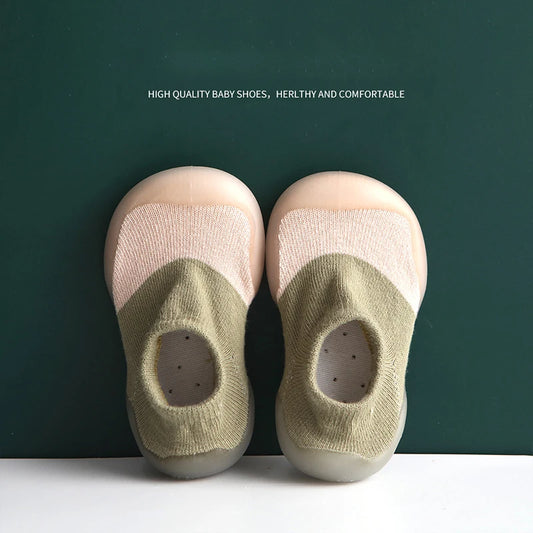 Baby Anti-Skid Leopard Print Sock Shoes with Rubber Soles