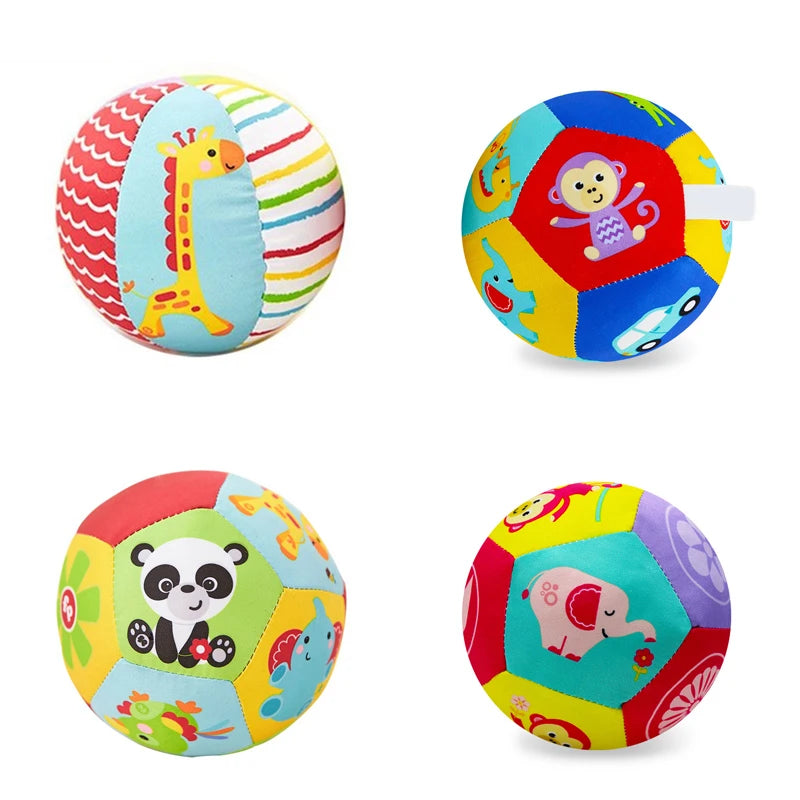 2019 Baby Toys for Children Animal Ball Soft Plush Mobile Toy with Sound Baby Rattle Infant Body Building Ball Toy for Baby Gift