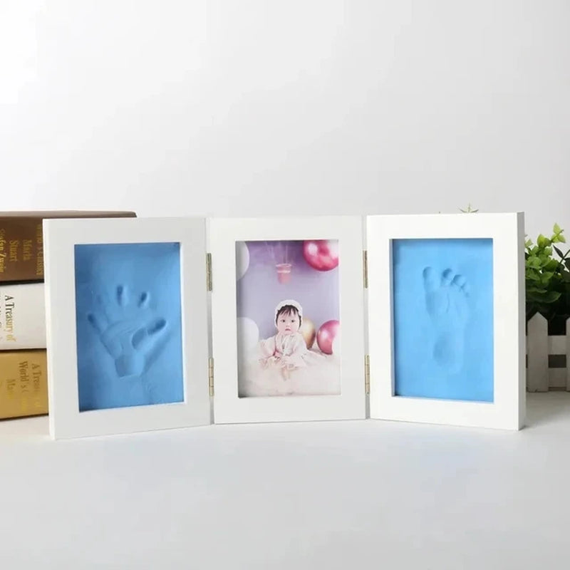 Newborn Baby Handprints and Footprints Photo Frame with Clay Kit Baby Boy Girls Souvenirs Toys Gifts Baby Products Home Decor