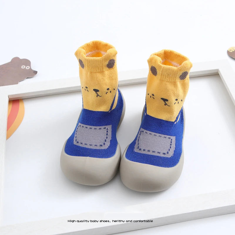 Baby Anti-Skid Leopard Print Sock Shoes with Rubber Soles