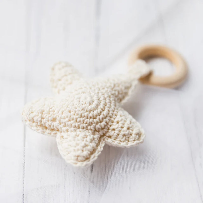 Handmade Amigurumi Baby Rattle Crochet Unicorn Bell - Montessori Educational Toy