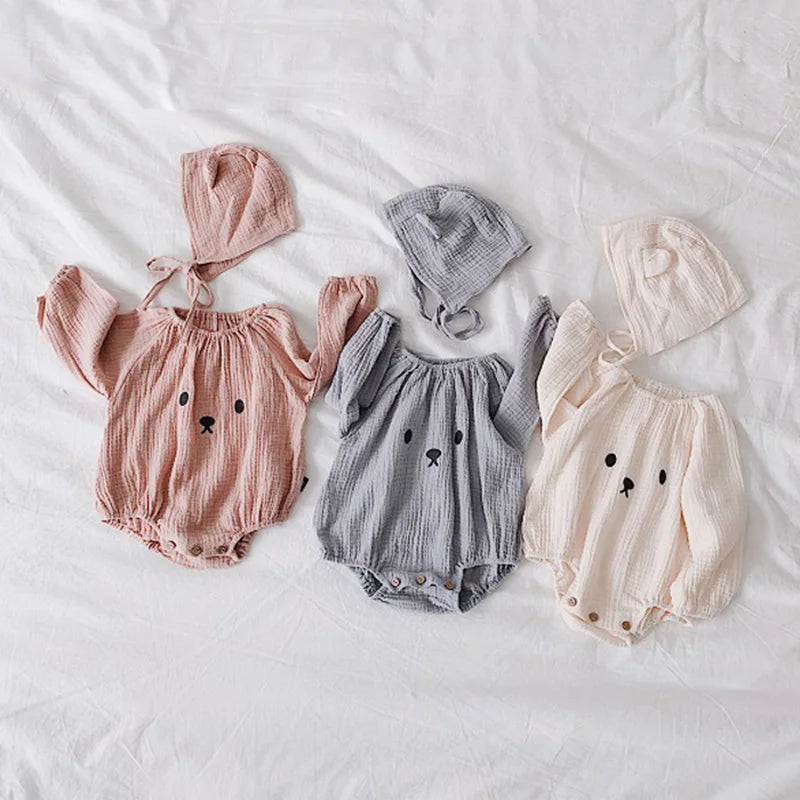 Baby Romper Spring Summer Baby Clothes Newborn Baby Boy Girl Solid Soft Cotton Sleepwear Baby Boy Girls Pajamas Infant Clothes