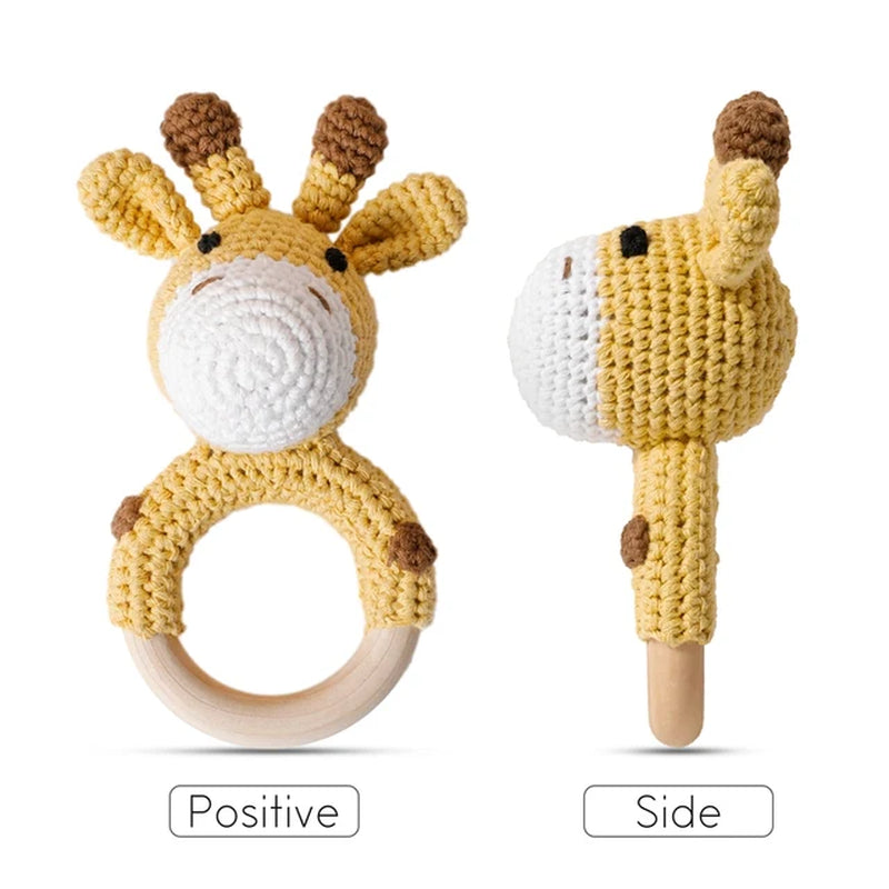 Handmade Amigurumi Baby Rattle Crochet Unicorn Bell - Montessori Educational Toy