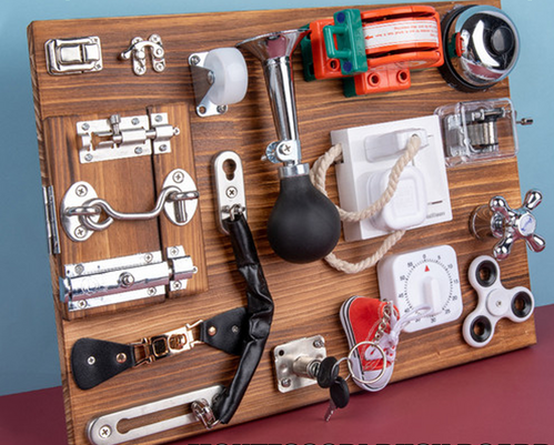 Montessori Busy Activity Board — Sensory Learning