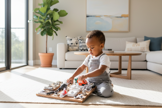 Montessori Busy Activity Board — Sensory Learning