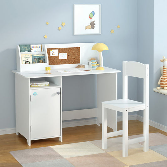 Kids Table and Chair Set with Study Storage