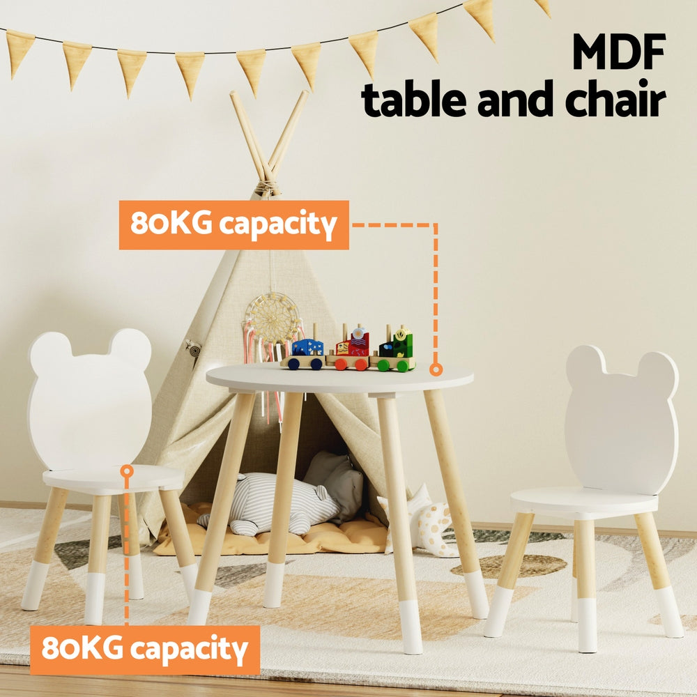 3 Piece Kids Table and Chairs Set