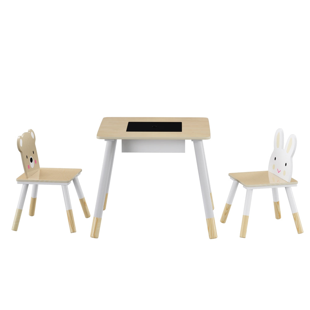 3 Piece Kids Table and Chairs Activity Set