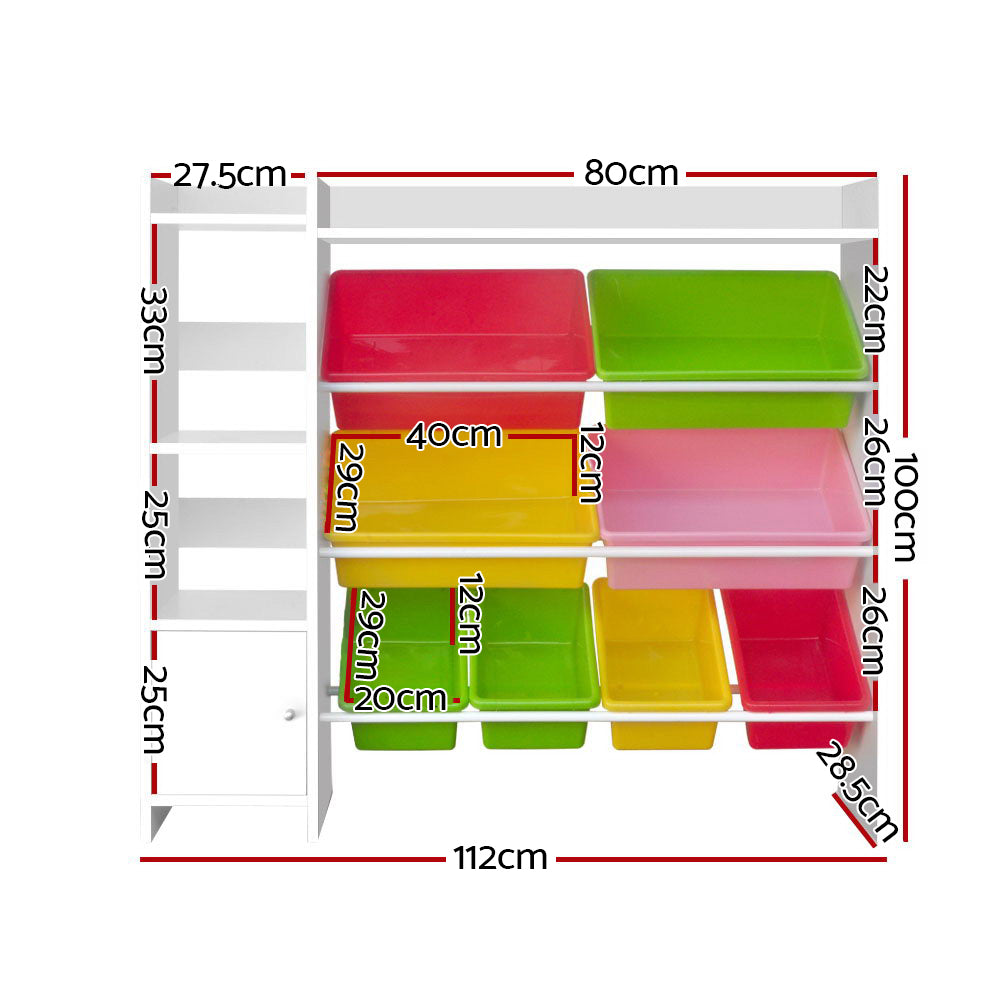 Keezi Kids Toy Box - 8 Bins