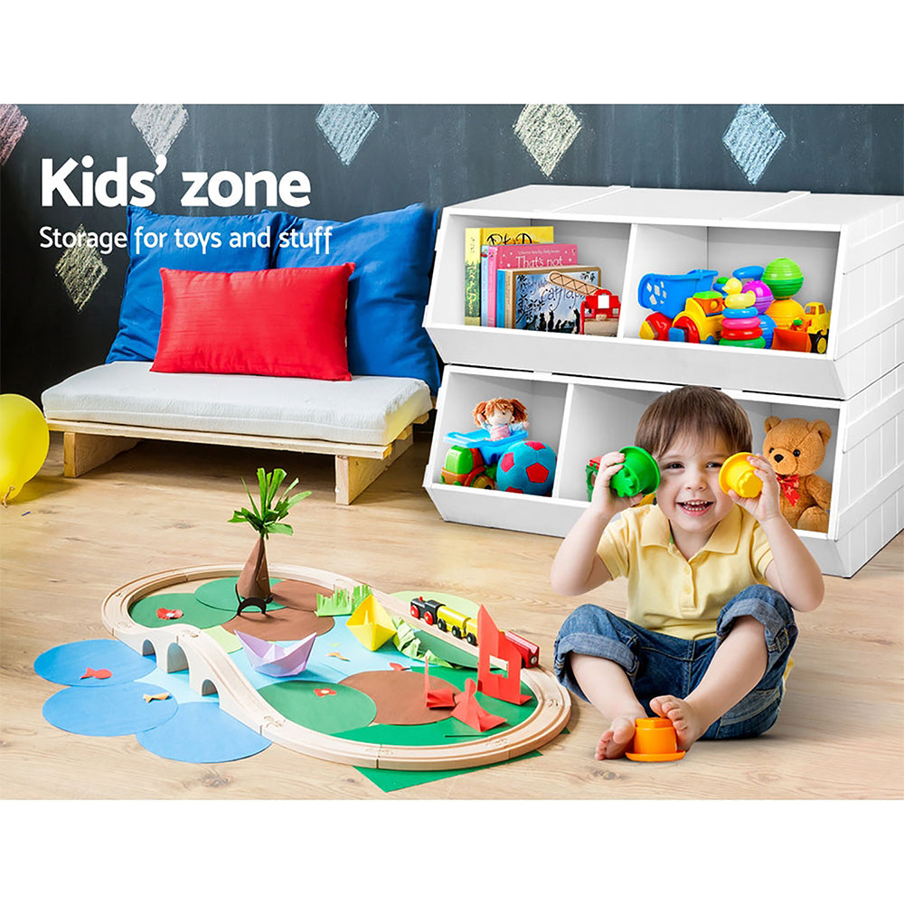 Kids Toy Box Storage Bookcase