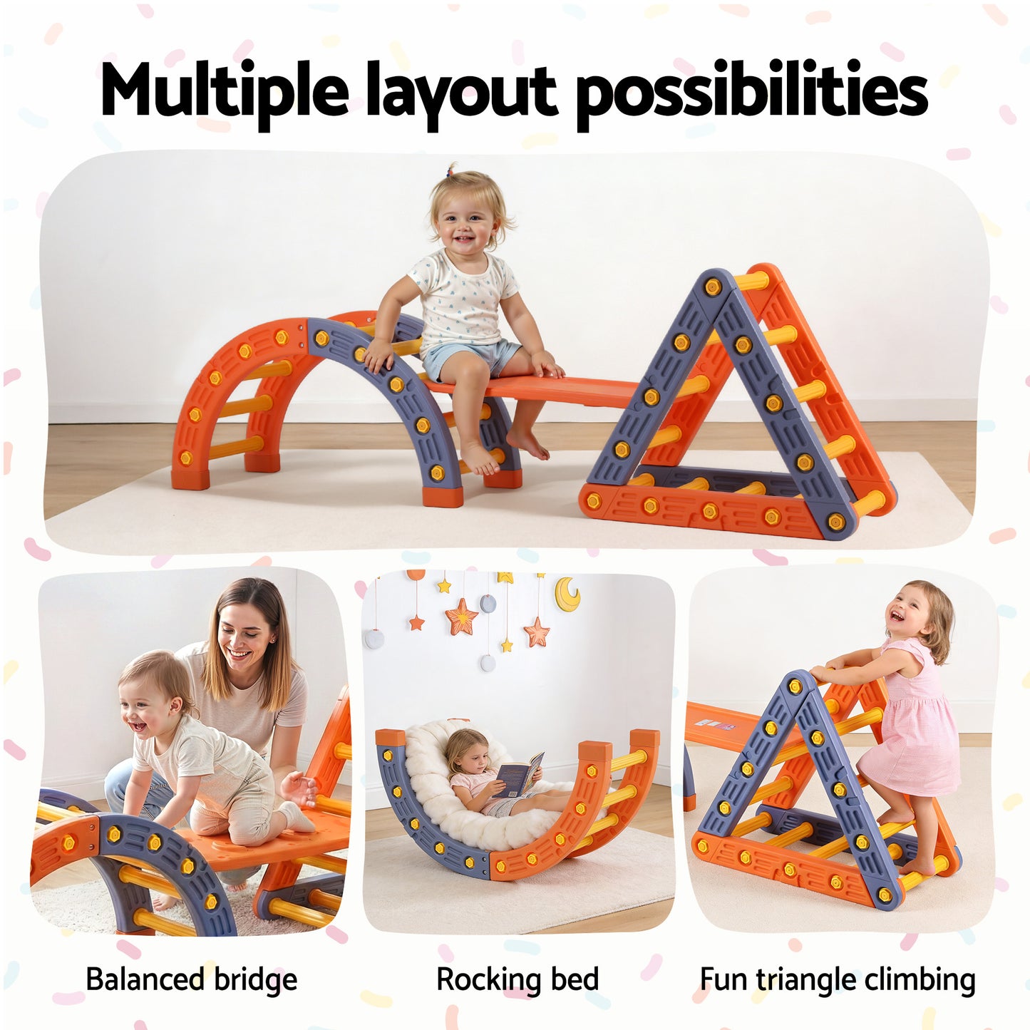 Keezi Kids Climbing Frame Set With Arch