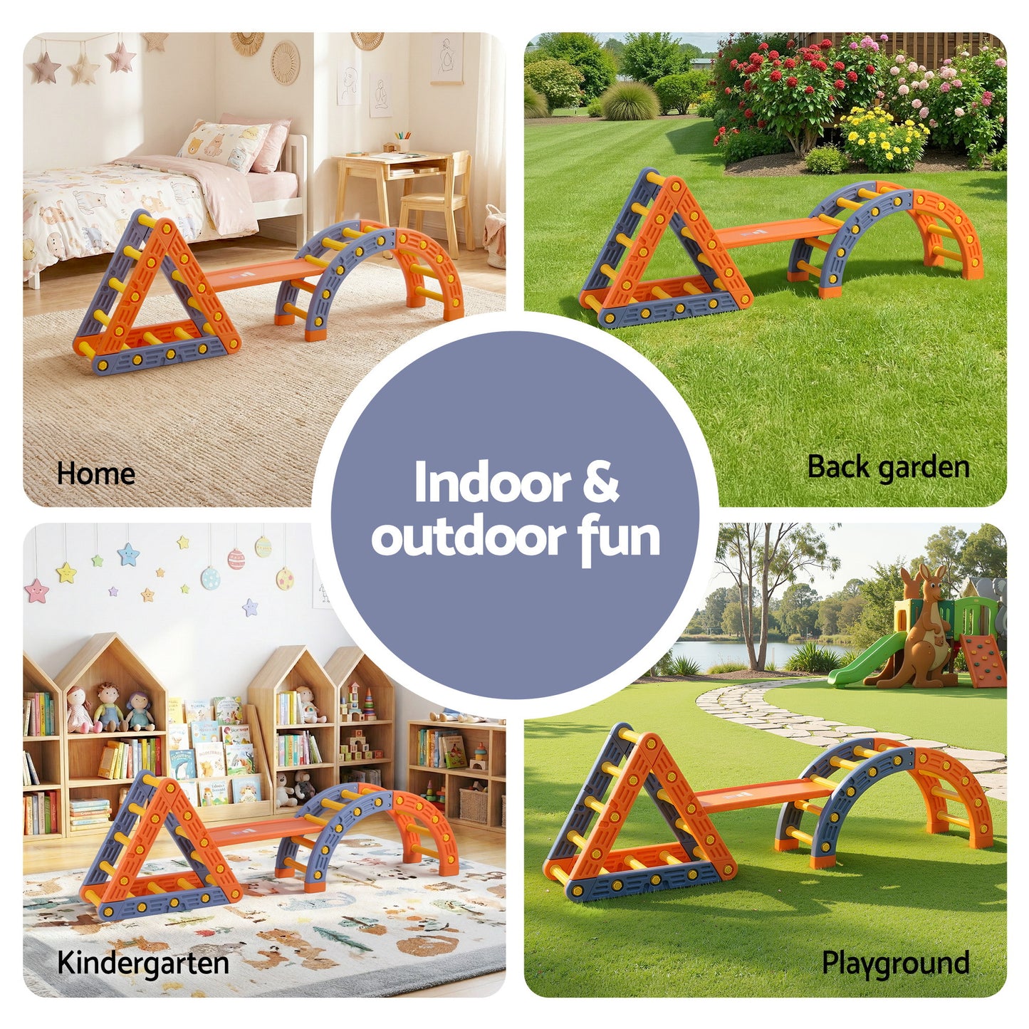 Keezi Kids Climbing Frame Set With Arch