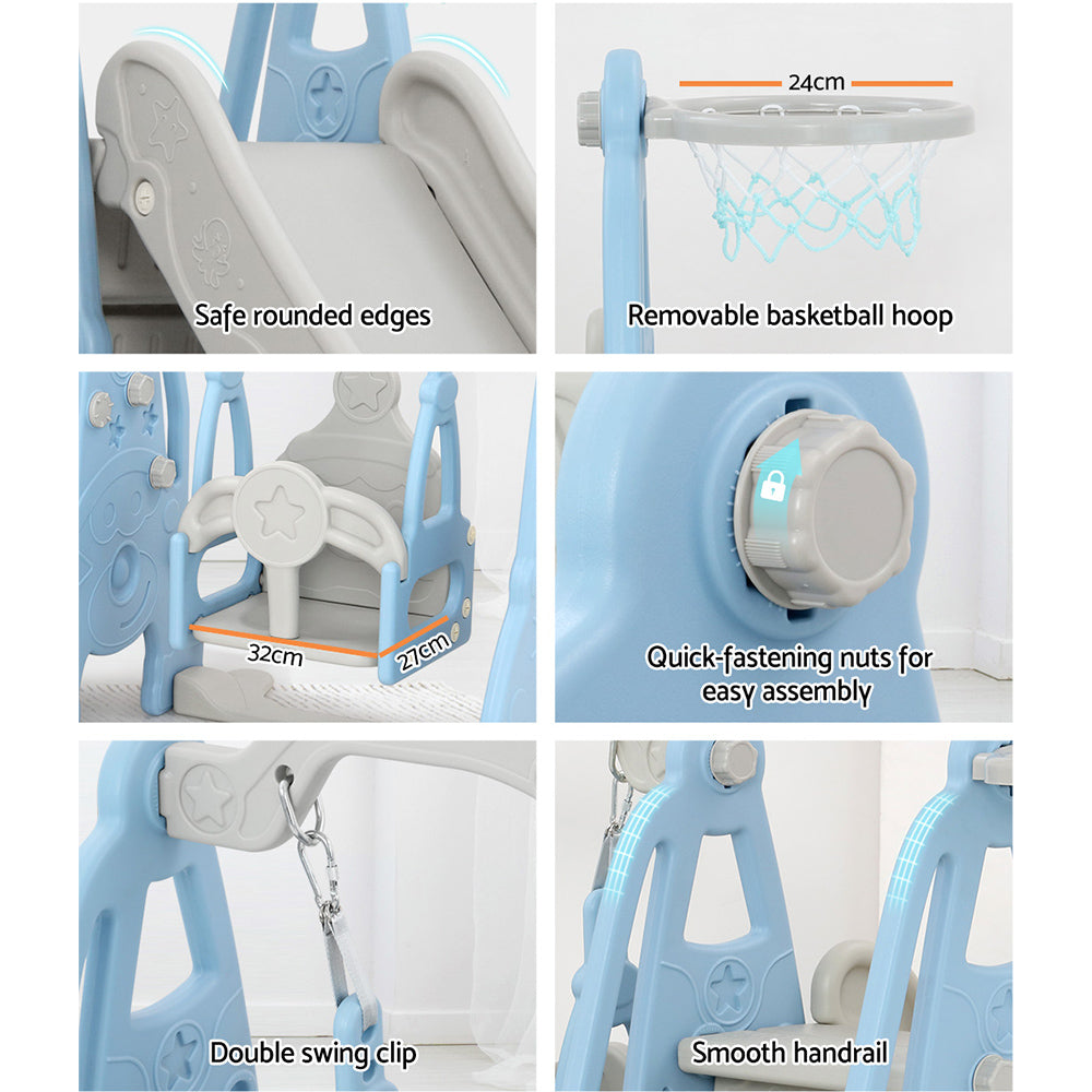 Keezi Kids Slide Swing Set - 170cm Blue