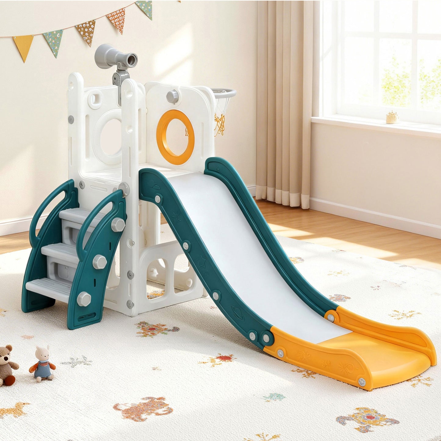 Keezi Kids Slide Set with Basketball Hoop