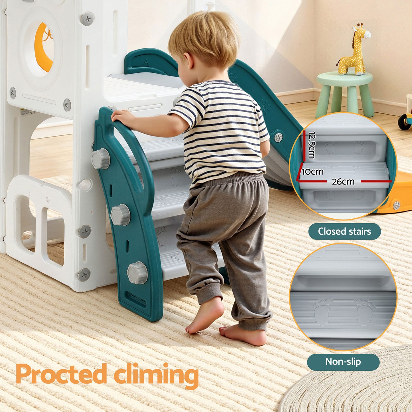 Keezi Kids Slide Set with Basketball Hoop