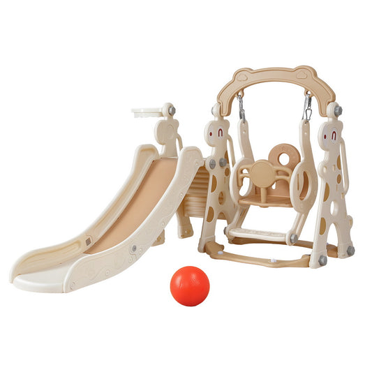 Kids Slide and Swing Set - 160cm Beige