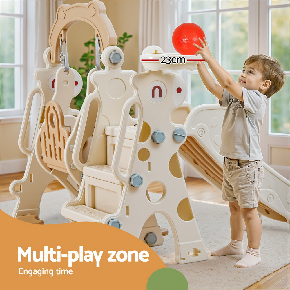 Kids Slide and Swing Set - 160cm Beige