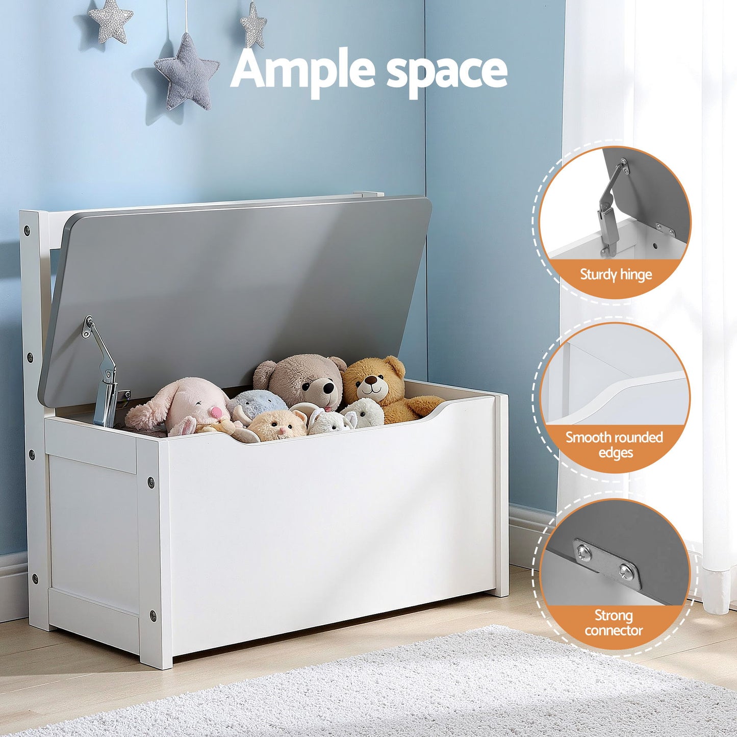 2 in 1 Kids Table and Chair Set - Grey