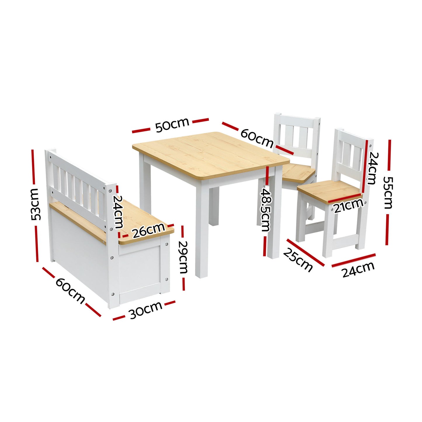 2 in 1 Kids Table and Chair Set with Activity Table