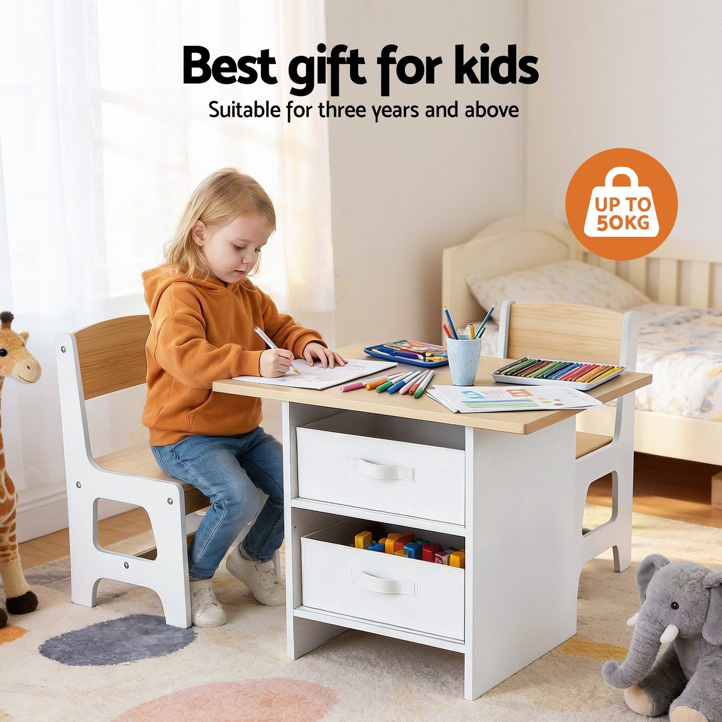 Kids Table and 2 Chairs Set