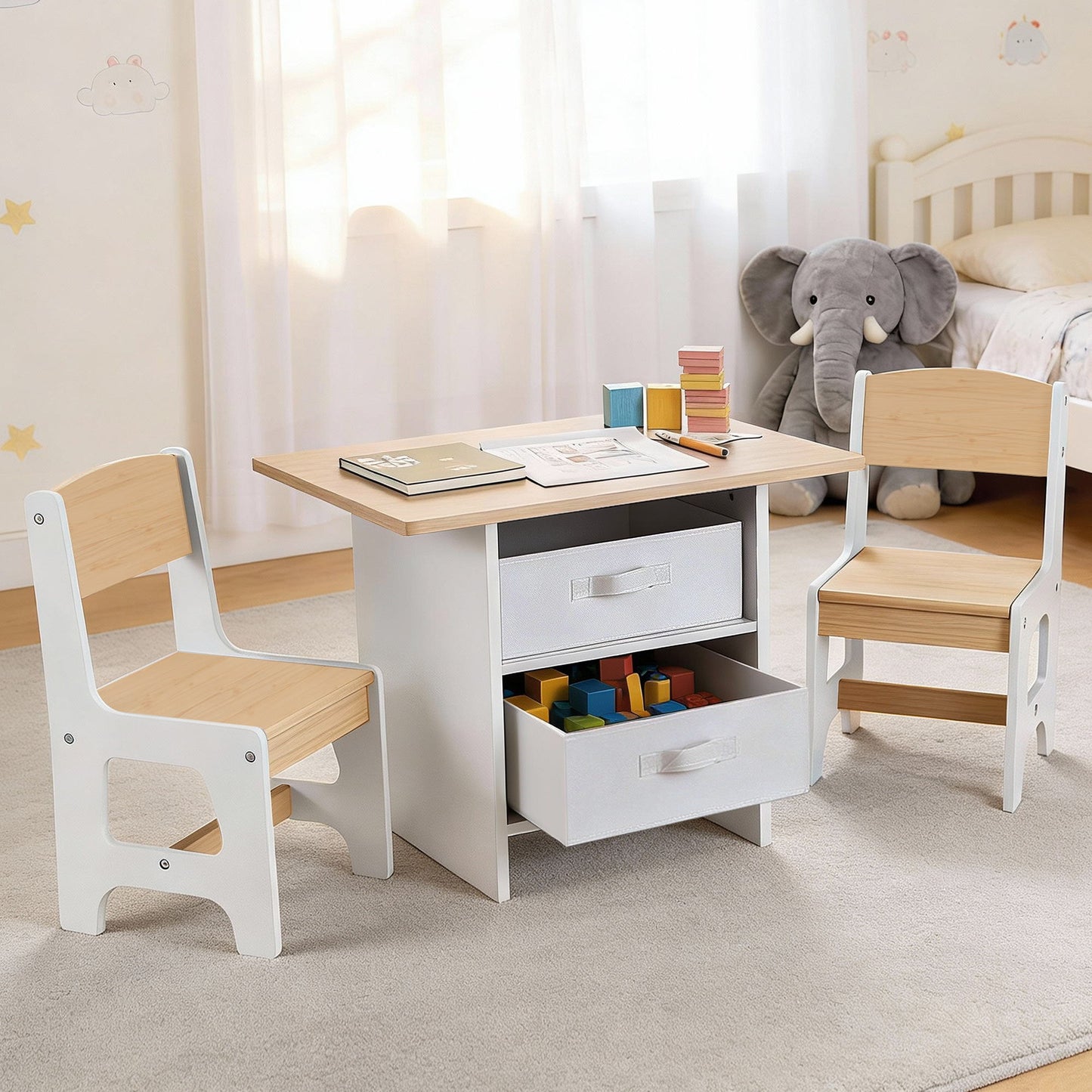 Kids Table and 2 Chairs Set