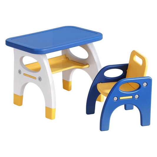 Kids Table and Chair Set Blue/Yellow