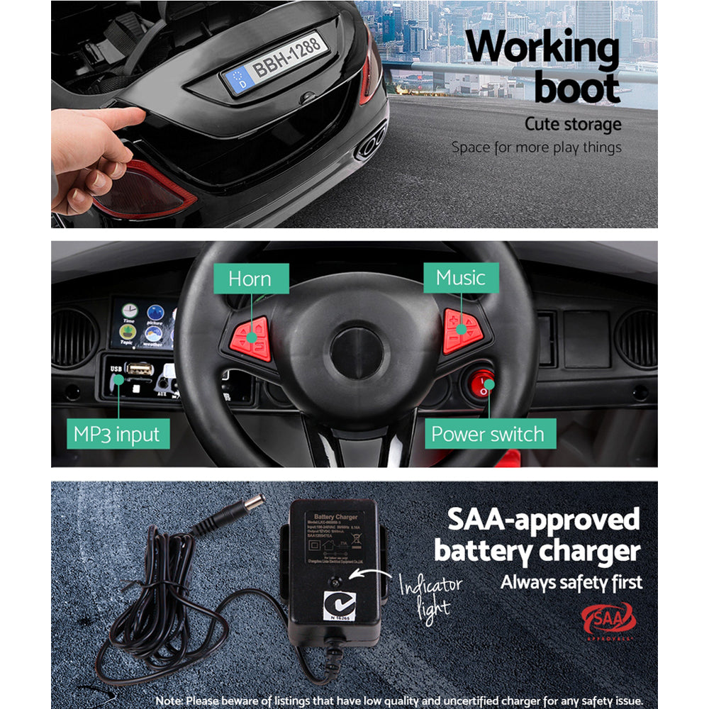 Rigo Kids Electric Car - 12V Black