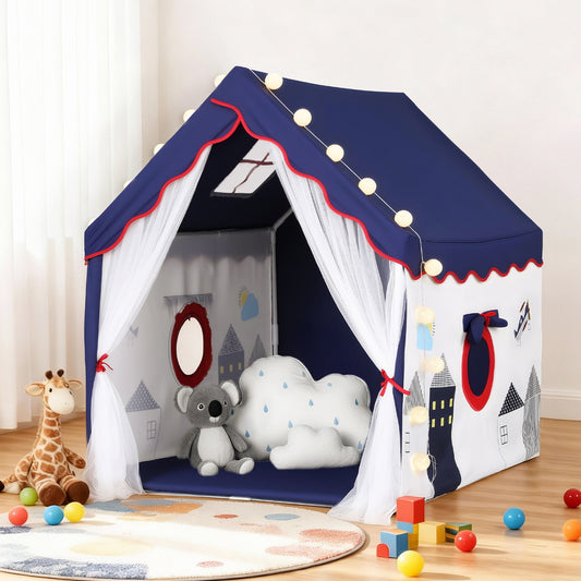 Kids Tent Playhouse Castle with Floor Mat