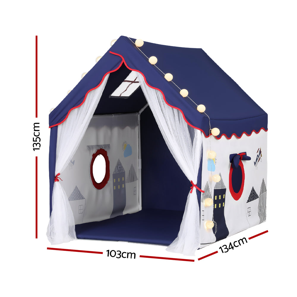 Kids Tent Playhouse Castle with Floor Mat