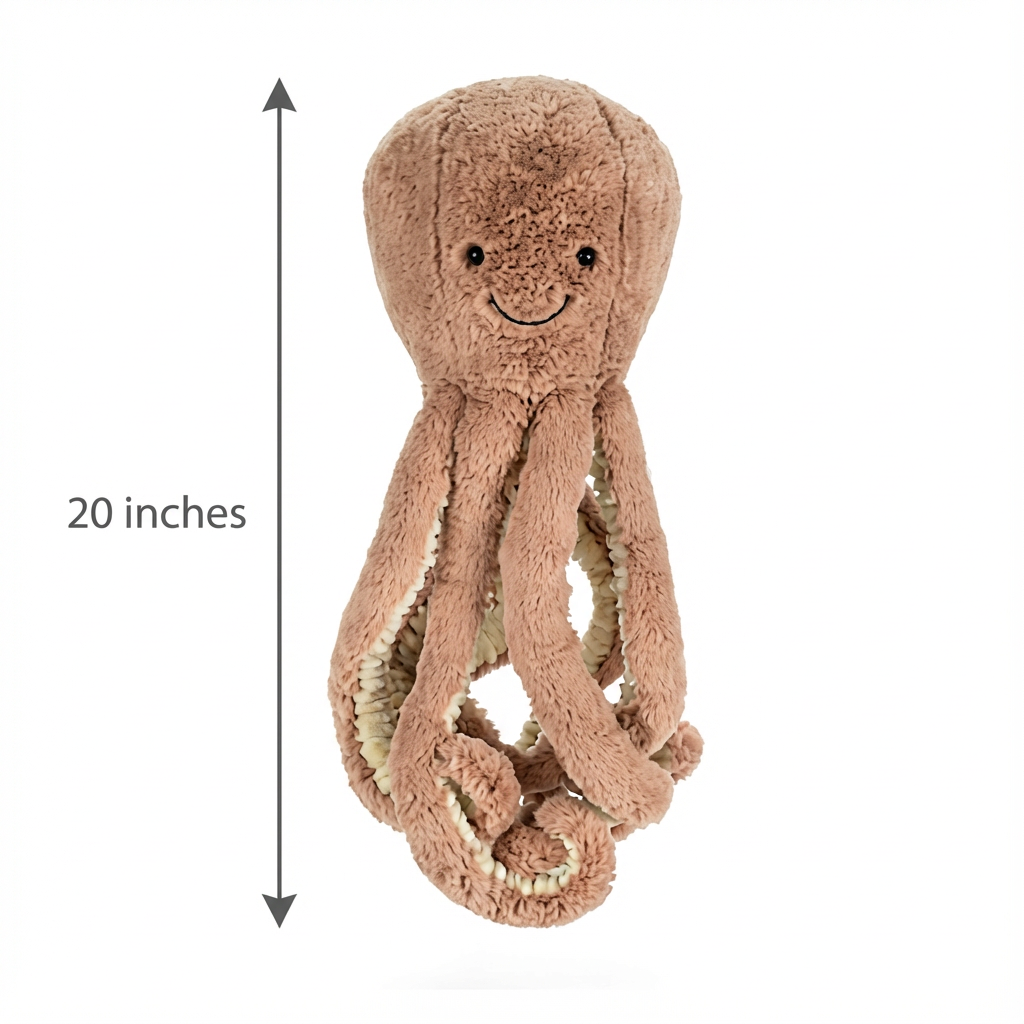 Brown Octopus Plush Toy