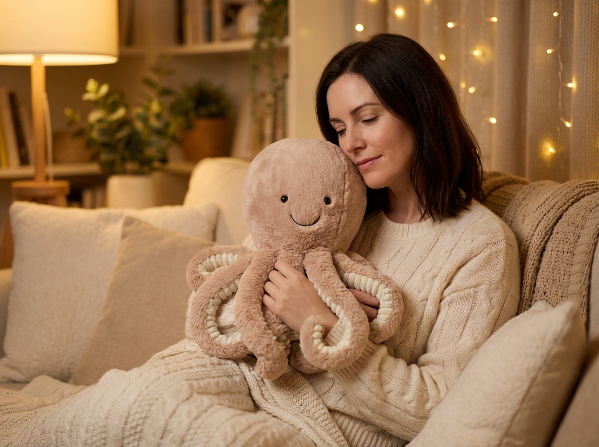 Brown Octopus Plush Toy