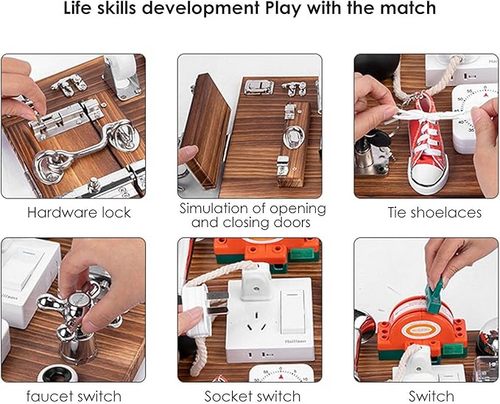 Montessori Busy Activity Board — Sensory Learning