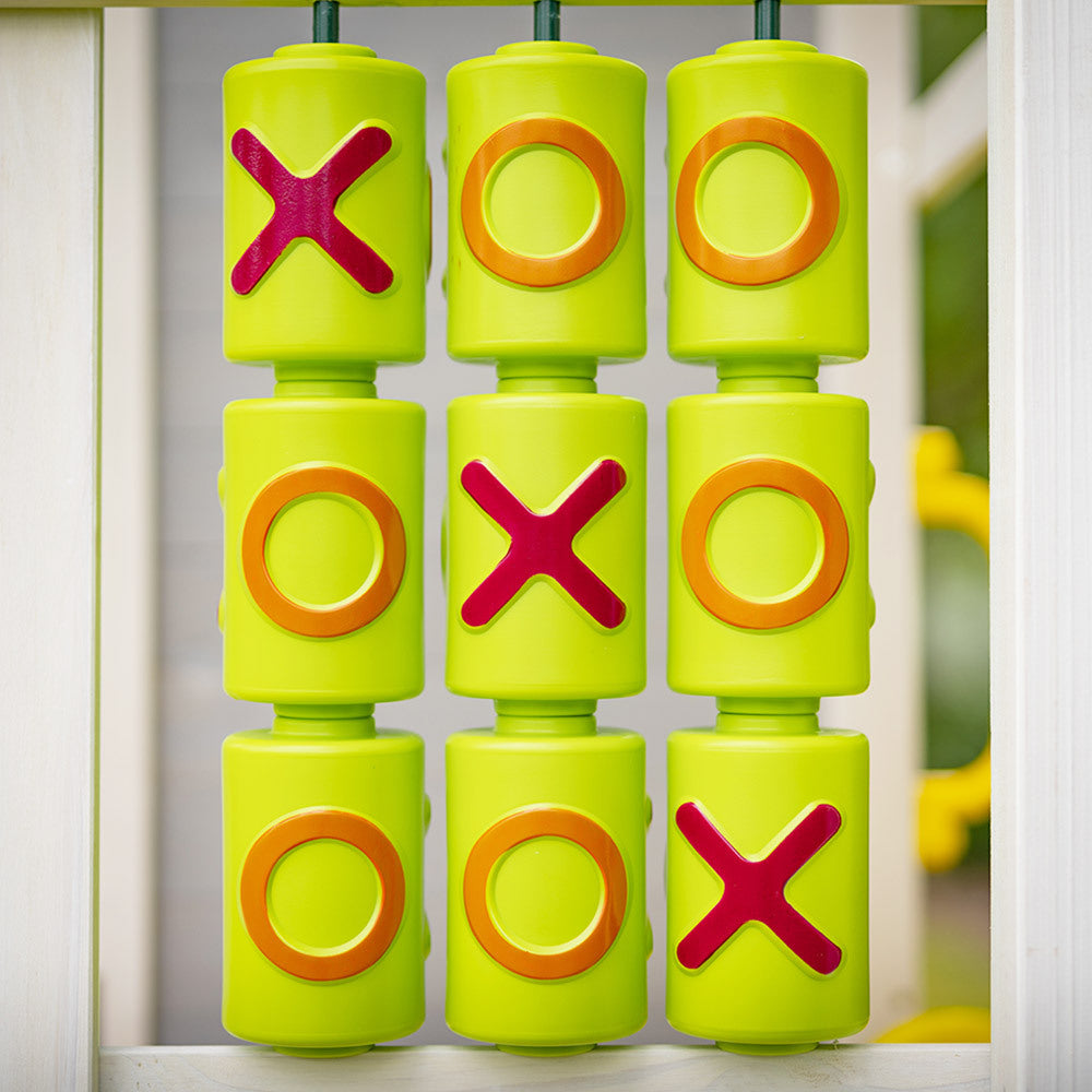 Wooden Tower Cubby House with Slide, Sandpit and Climbing Wall