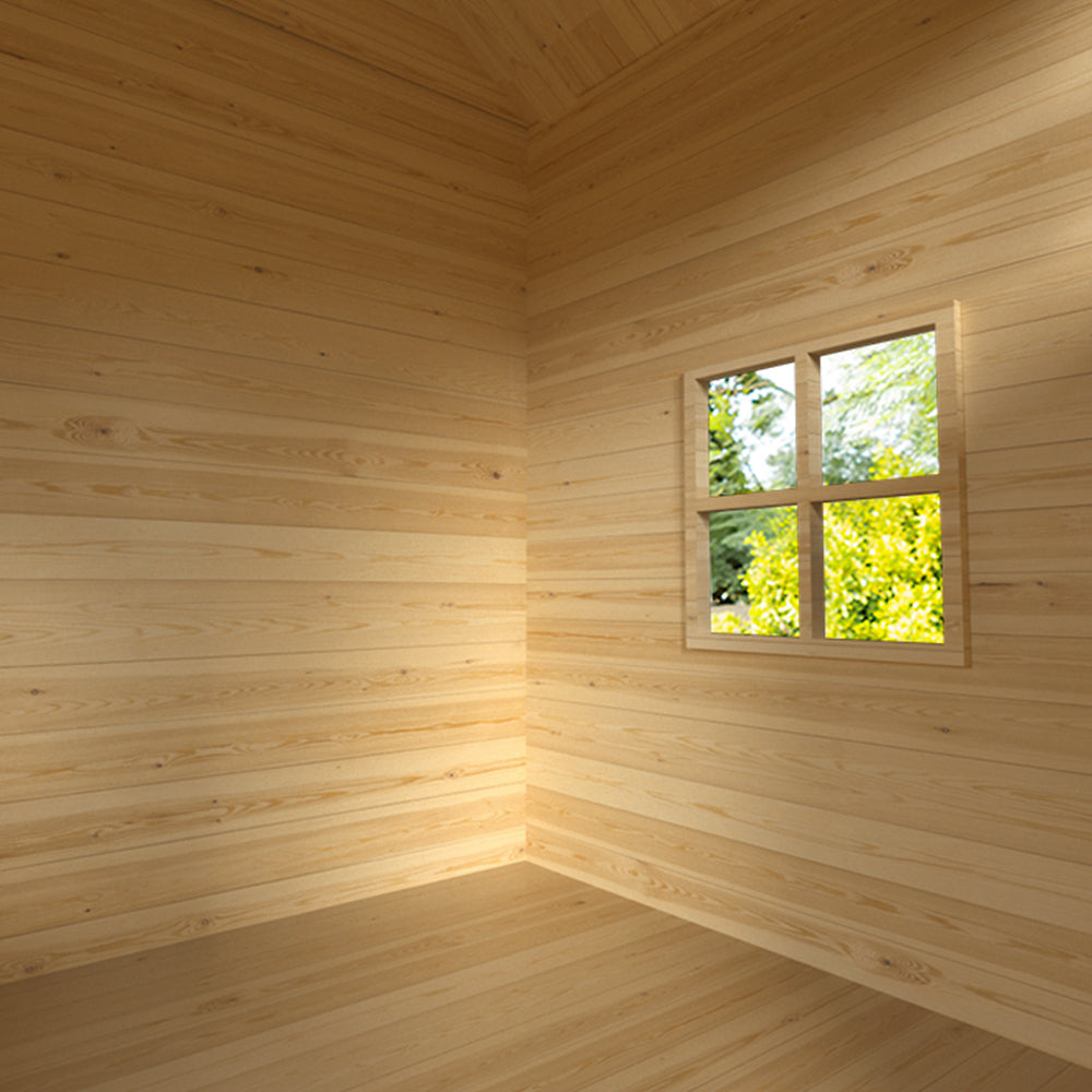 Wooden Tower Cubby House with Slide, Sandpit and Climbing Wall