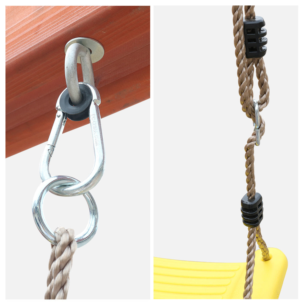 Rovo Outdoor Slide and Swing Set with Climbing Wall