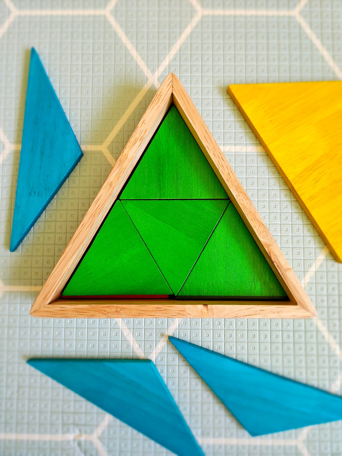 Montessori Geometric Triangle Set — Shape & Colour