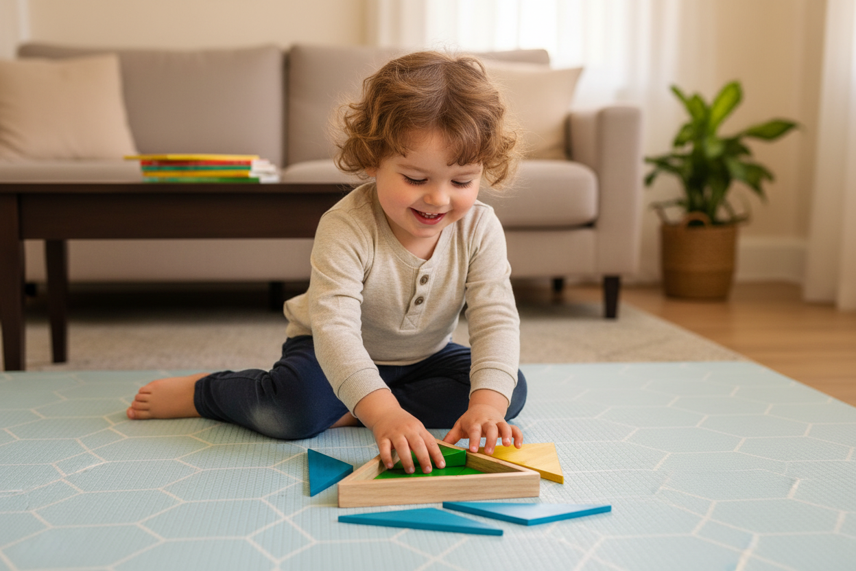 Montessori Geometric Triangle Set — Shape & Colour