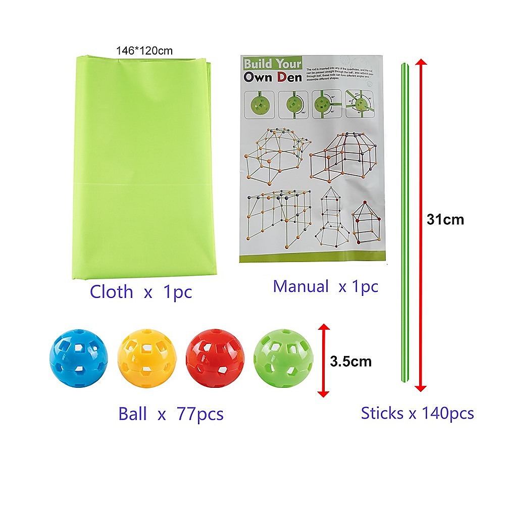 217 piece DreamBuilder Fort Kit