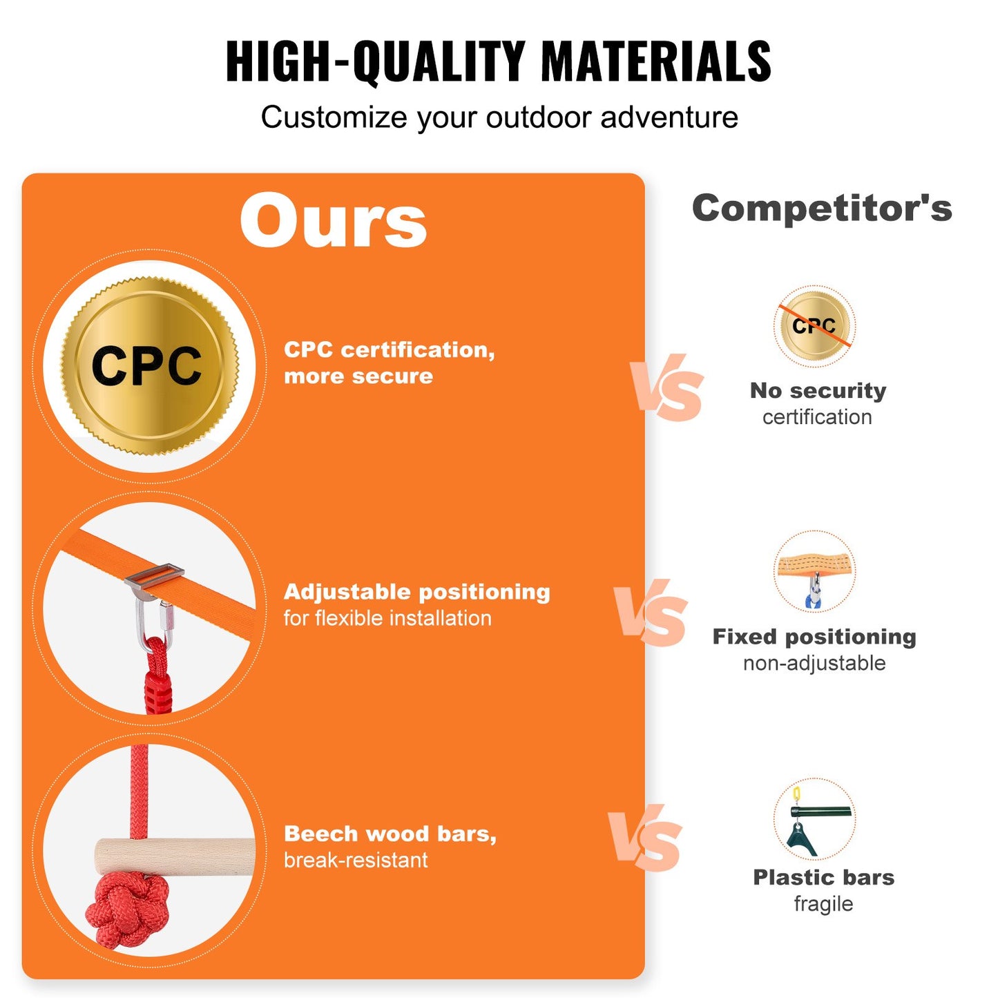 VEVOR Ninja Warrior Obstacle Course for Kids