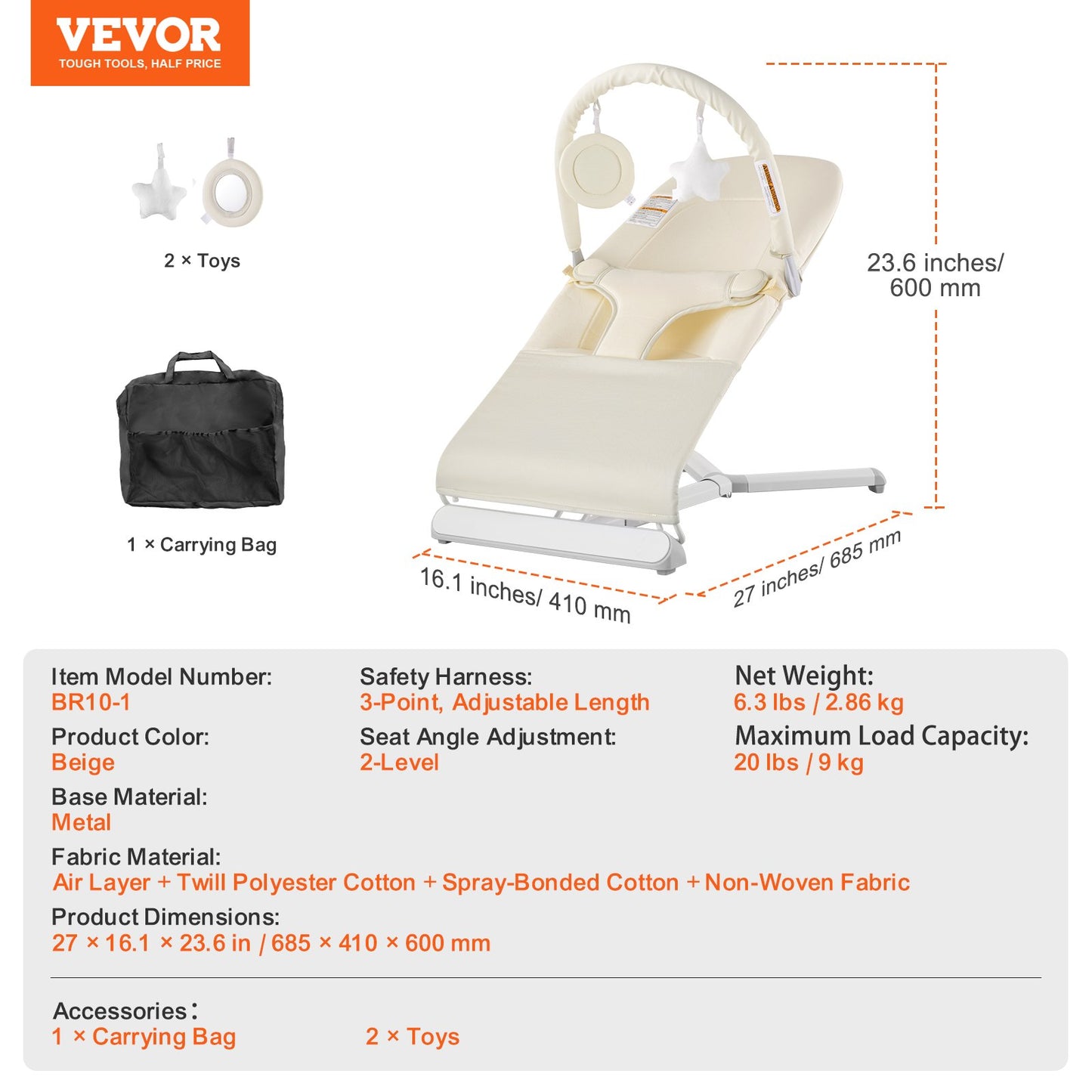 VEVOR Baby Bouncer Chair