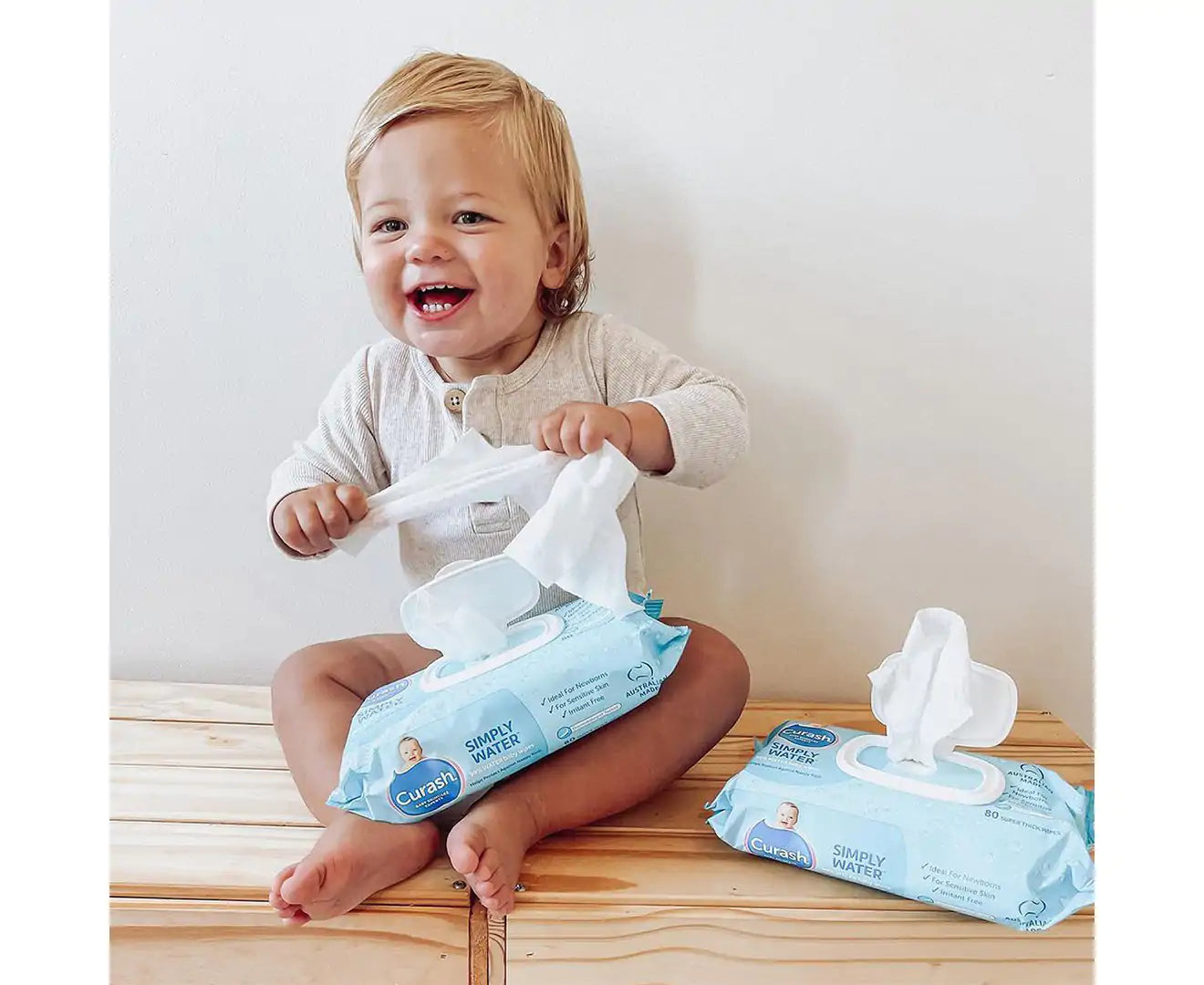 8 X 80Pk  Simply Water Baby Wipes